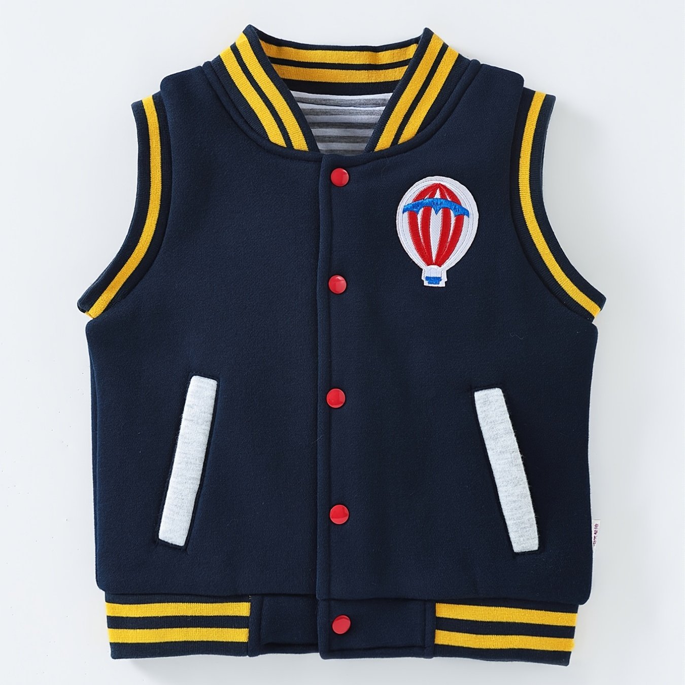 Baby Boys Hot Air Balloon Embroidered Vest for Autumn