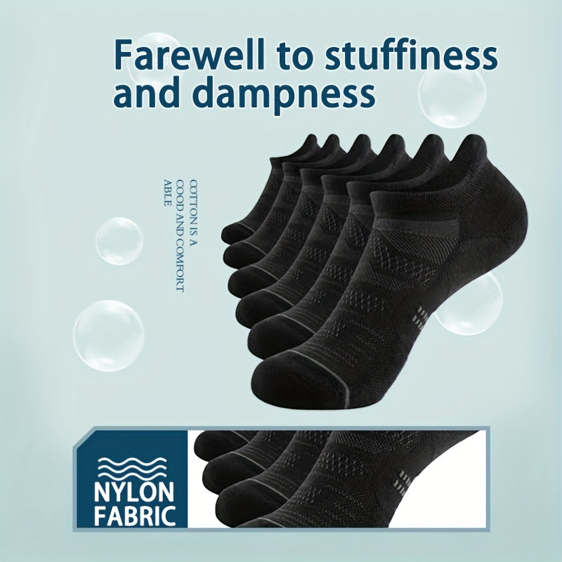 6 Pairs Men's Low Cut Sports Socks Daily Casual Boat Socks