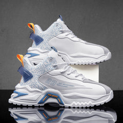 High Top Lace Up Sneakers Breathable Anti Slip Casual