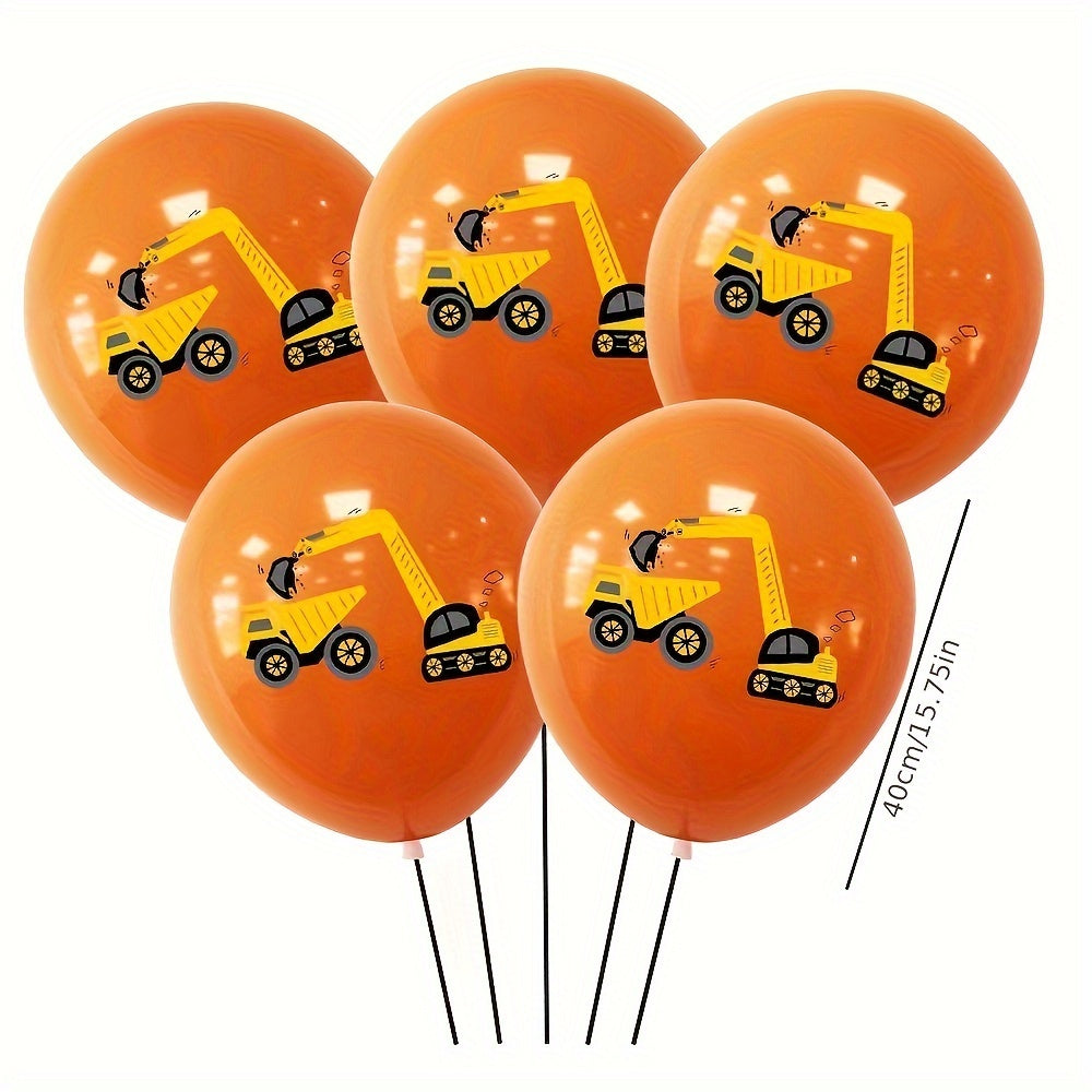 Construction Truck Balloons 18pcs Party Decorations