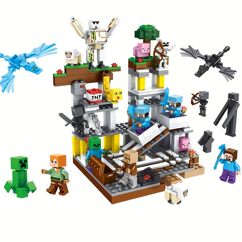 4 in 1 Mine Block Set - Build Your Own Scenes & Perfect Gift