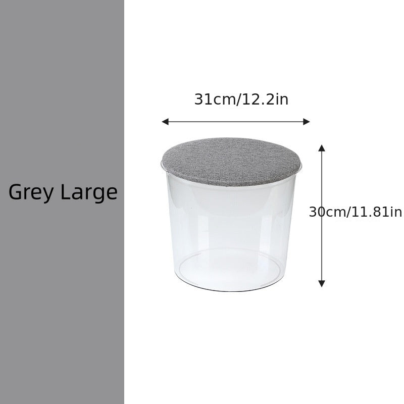 Transparent Toy Storage Stool Creative Organizer