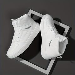 Women's Mid Top Sneakers Comfortable Closed Toe Lace Up Shoes