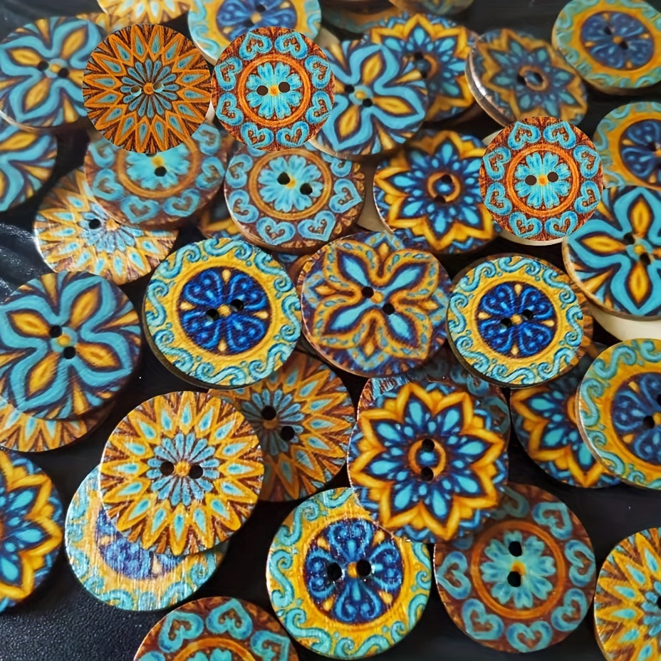 50pcs Random Boho Style Buckle Coat Button DIY Crafts Clothing Sewing