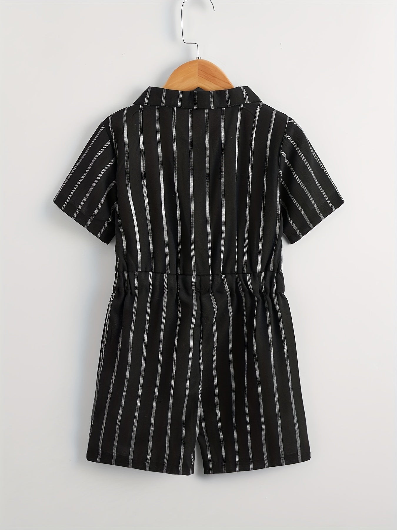 Kids Stripes Short Sleeve Romper Jumpsuit