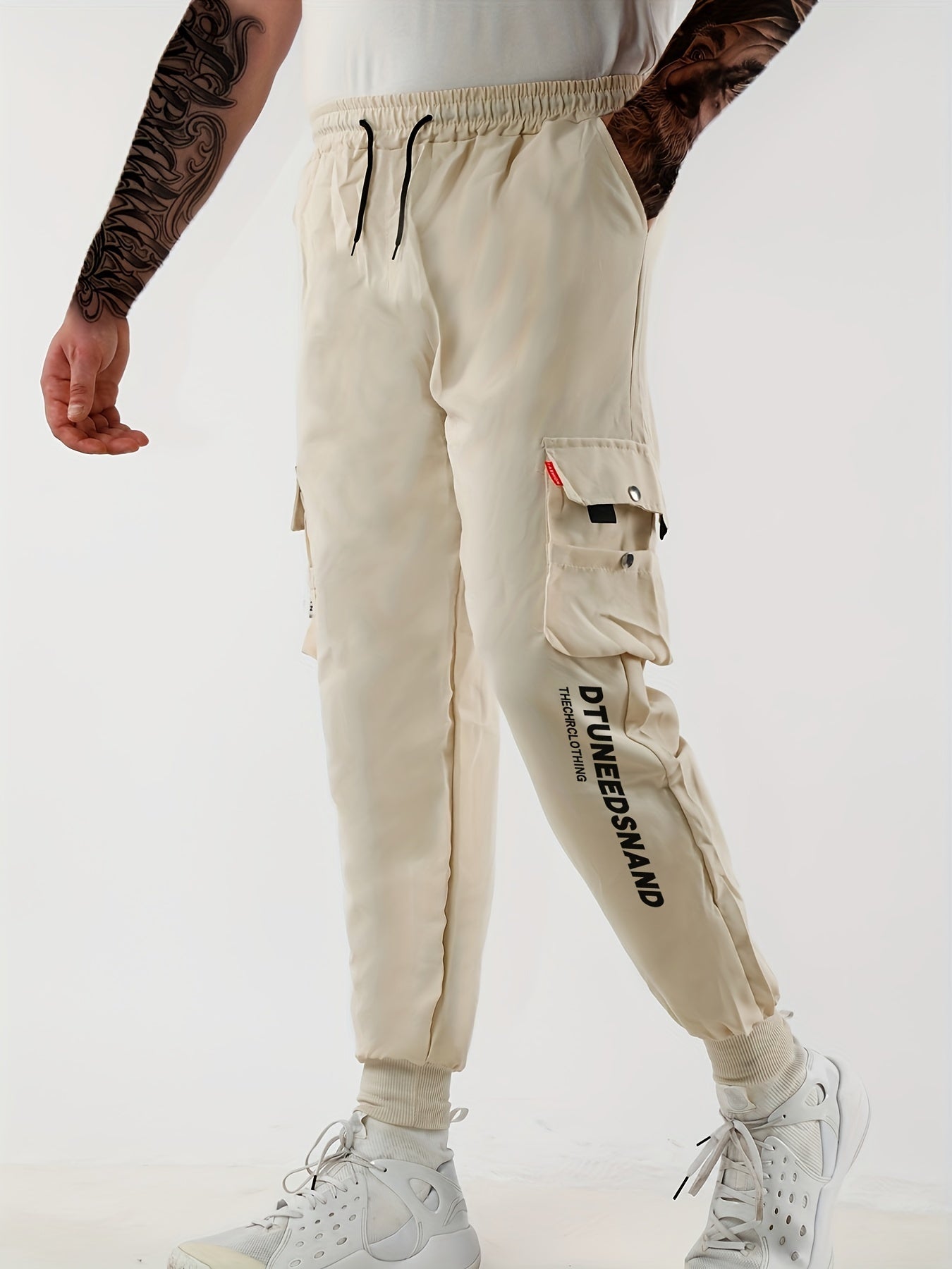 Men's Loose Fit Cargo Pants with Pockets for Spring Summer