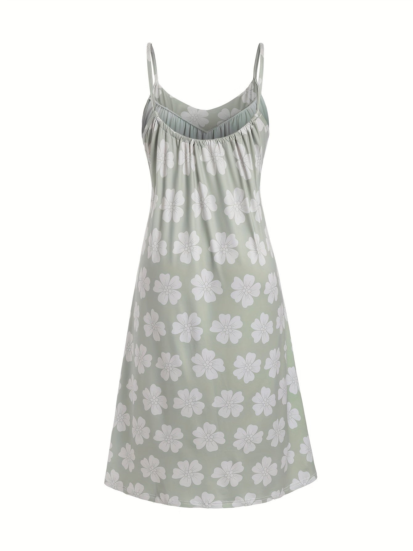 Ditsy Floral Print V Neck Cami Sleep Dress