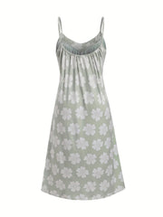 Ditsy Floral Print V Neck Cami Sleep Dress