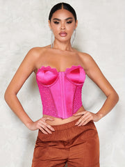 Strapless Corset Bustier Lace Tummy Control Body Shaper