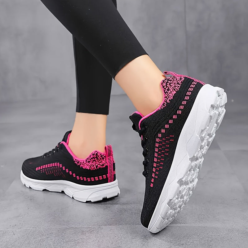 Women's Knit Mesh Sneakers Low Top Sports Shoes