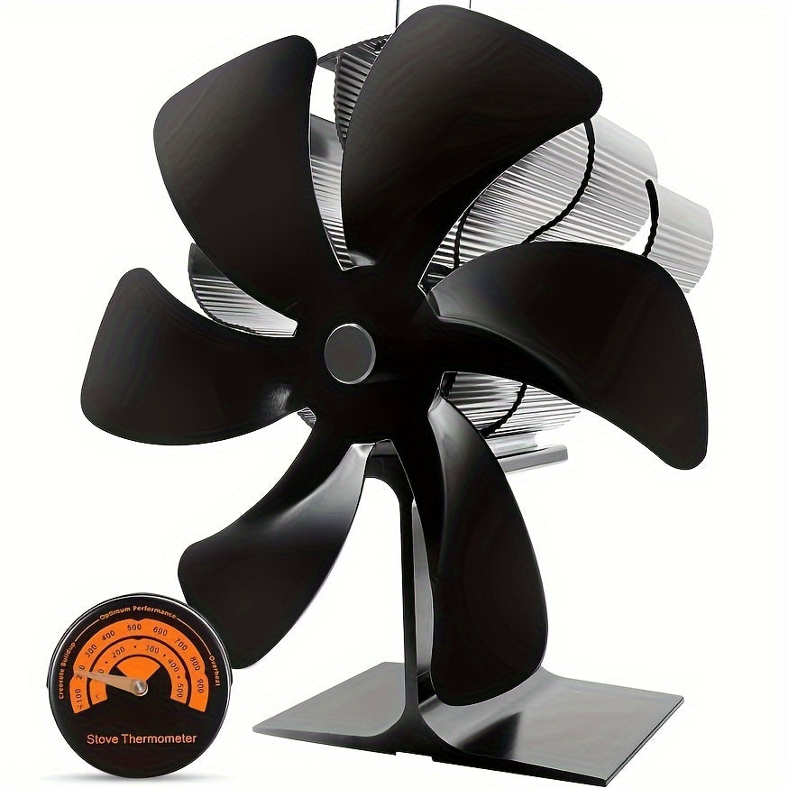 6 Blades Thermal Fireplace Fan Self-starting High Temp Resistance