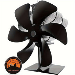6 Blades Thermal Fireplace Fan Self-starting High Temp Resistance