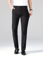 Men's Slim Fit Suit Trousers with Pockets