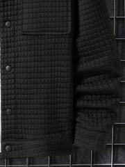 Men's Button Lapel Collar Long Sleeve Jacket