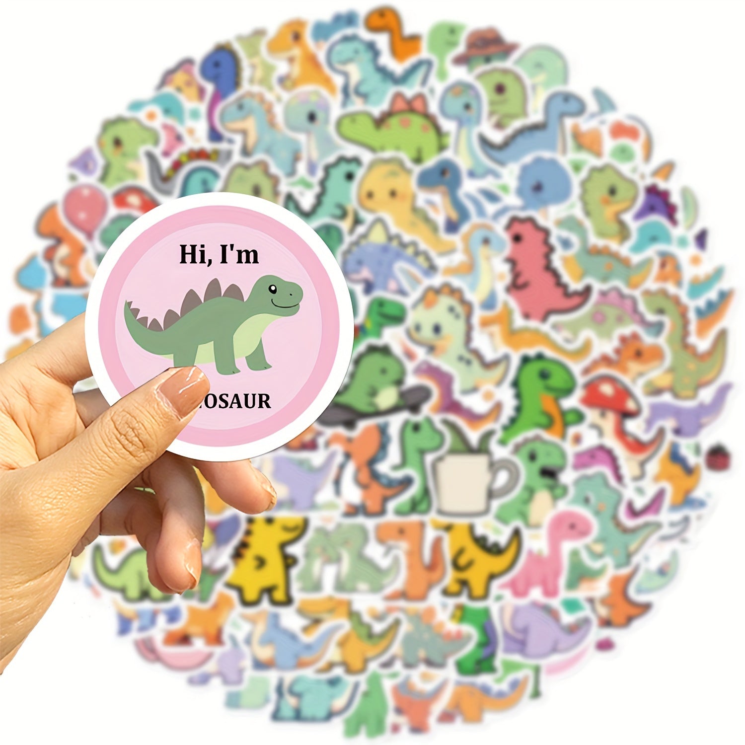 100pcs Dinosaur Series Stickers For Laptop Helmets Water Cup Decoration