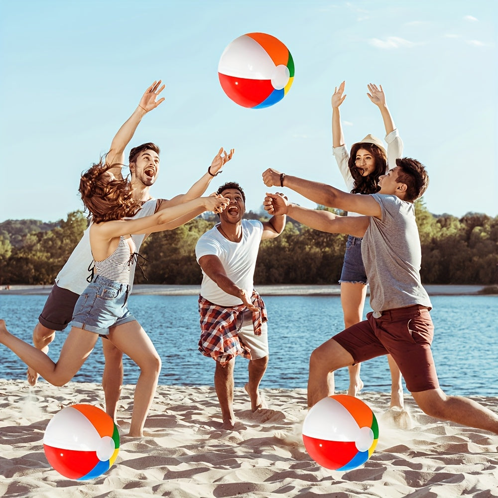 10pcs Inflatable Beach Balls for Pool Parties Hawaiian Luau & Carnivals