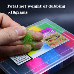 10colors Trilobal Sparkle Dubbing Translucence Fly Dubbing