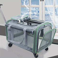 Airline Approved Cat Carrier Wheeled Pet Carrier For Dogs And Cats
