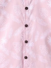 Coconut Tree Tropical Leaf Print Boys Shirt