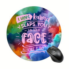 Round Mouse Pad Non Slip Rubber Base Small Size 7 87 X 7 87 X 0 1inch