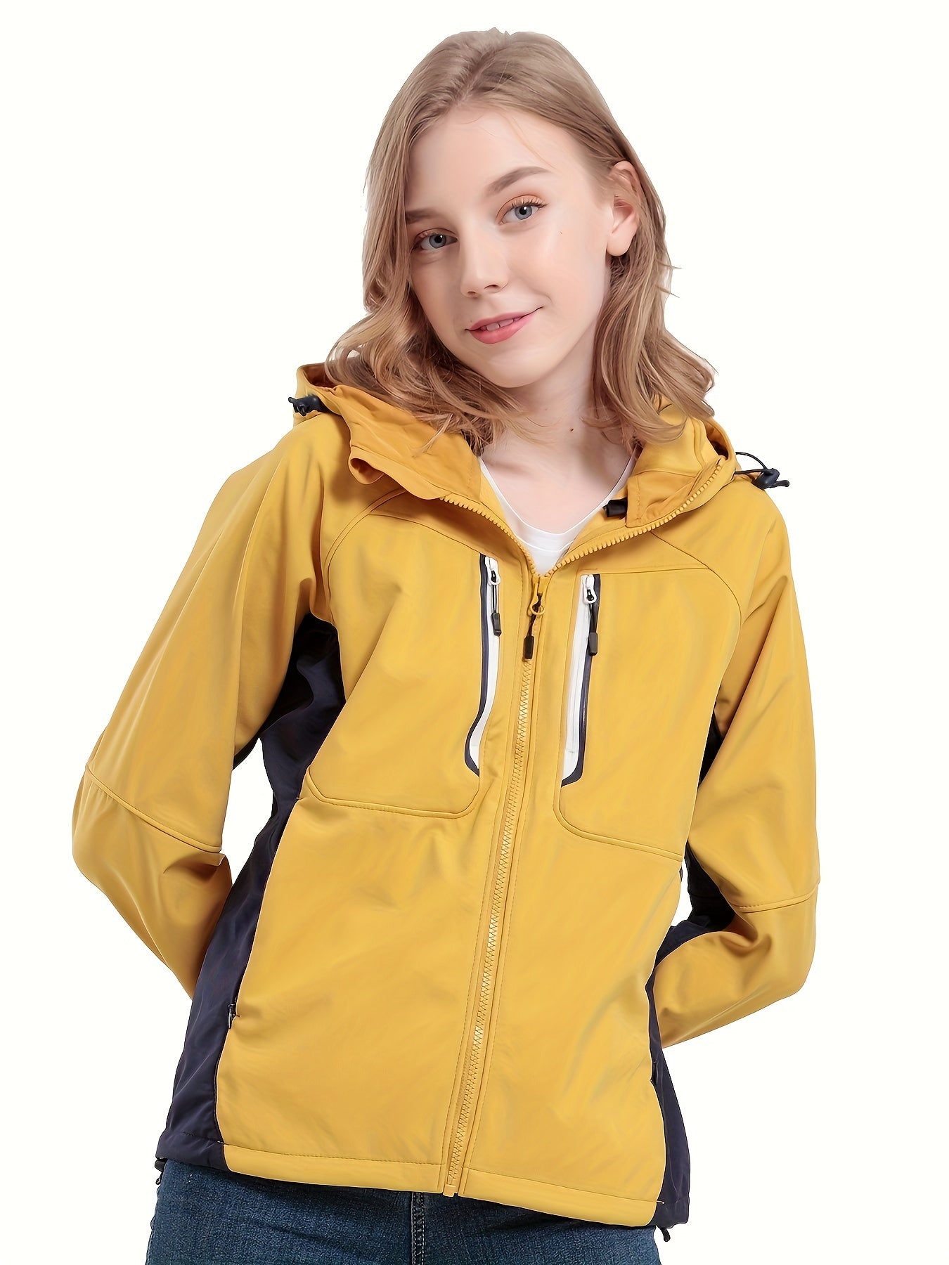 Women's Windproof Soft shell Down Jacket with Hood