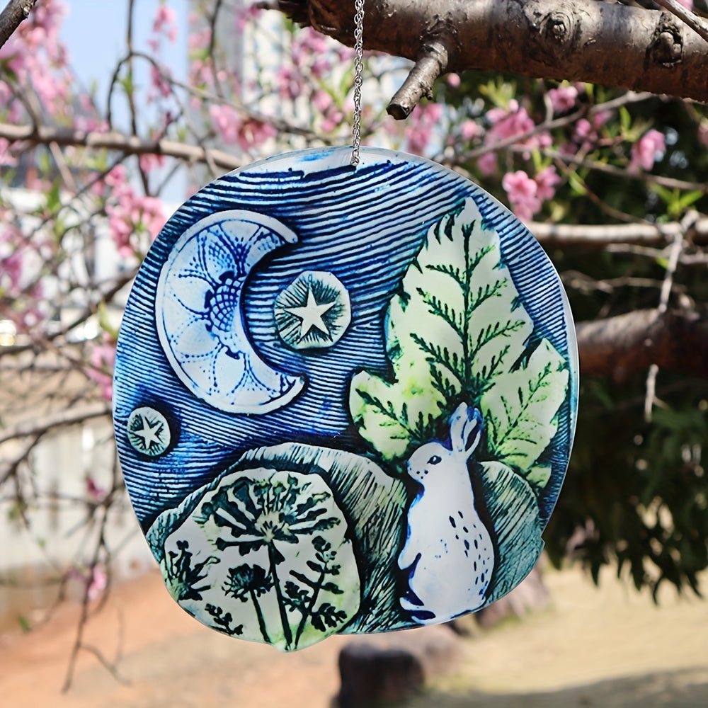Acrylic Rabbit Moon Garden Ornament Pendant