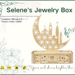 Moon Goddess Music Box Wooden 3D Puzzle DIY Craft Kit