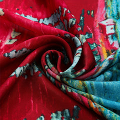 Starry Sky Bandana Red & Oil Painting Shawl Square Scarf Neckerchief