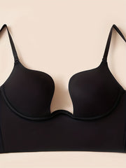 Solid Scoop Bra Comfortable Push Up Bra