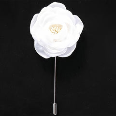 2pcs Wedding Boutonniere Fabric Rose Corsage Outfit Accessory