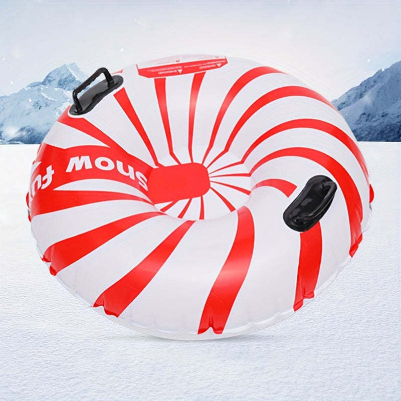 Inflatable Candy Shape Snow Sled - Portable Skiing Cushion