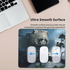 Fat Fish Pattern 20x24cm Mouse Pad for Games Home Office, Rubber Sewn Edge