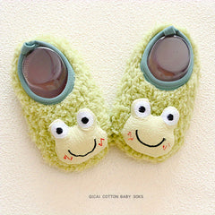 Furry House Shoes for Boys and Girls Non Slip Soft Bottom Walking Shoes