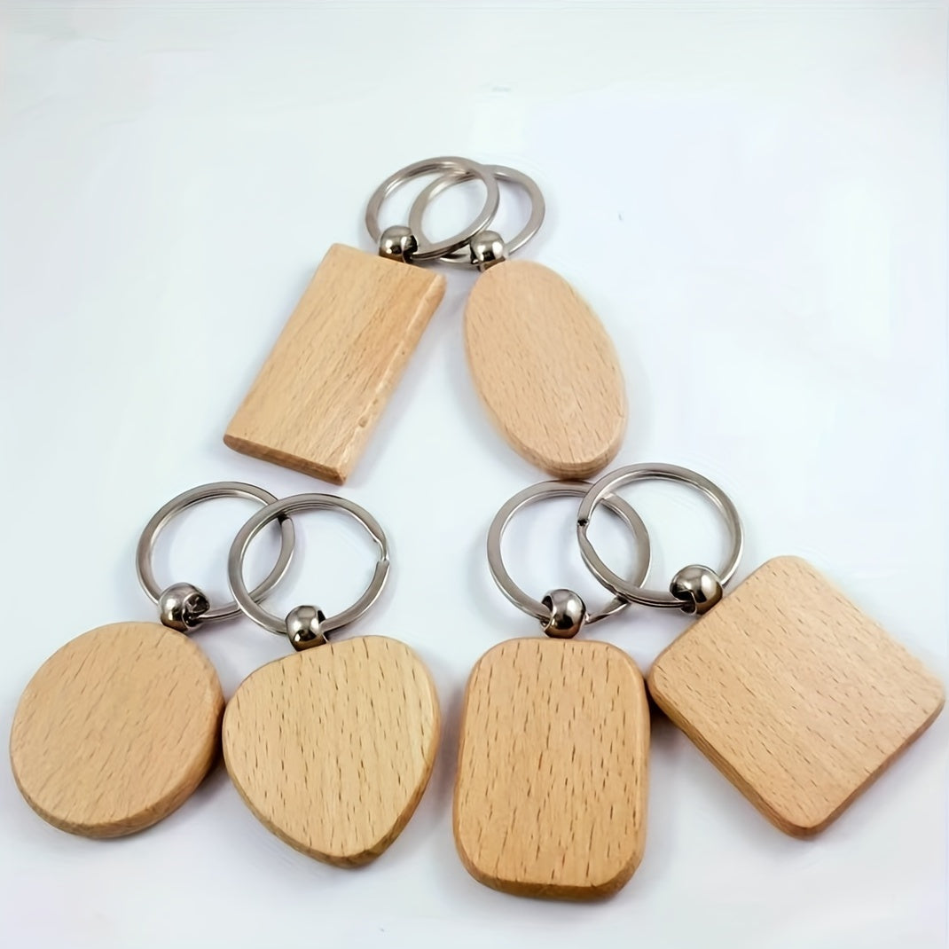 5pcs Wooden KeyChain Gift for Boys Girls Teen Party