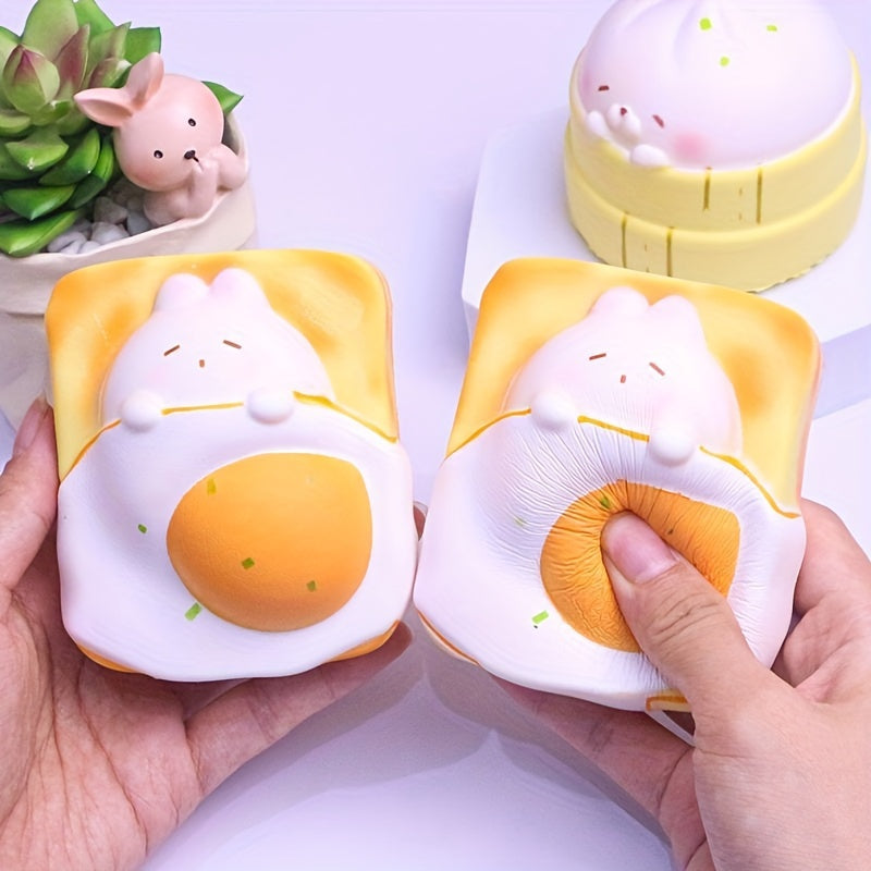 Baking Toast Food Toy Soft Pinch Music Slow Rebound