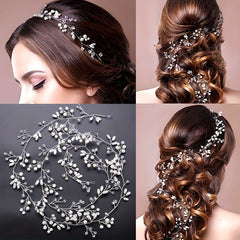 Bridal Pearl Braided Hairband Wedding Dress Accessories