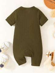 Baby Boys Short Sleeve Cotton Rompers 3pcs Set