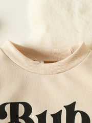 Boys BUB Letter Print Sweatshirt Casual Tee Top
