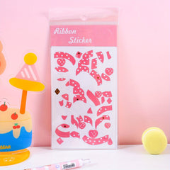 Ribbon Love Ribbon Laser Sticker Waterproof DIY Sticker