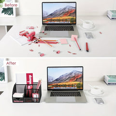 Mesh Pen Holder for Desk Organization at Home & Office