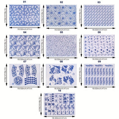 1PC Ceramic Glaze Flower Paper Jingdezhen High Temperature Underglaze Paste Flow