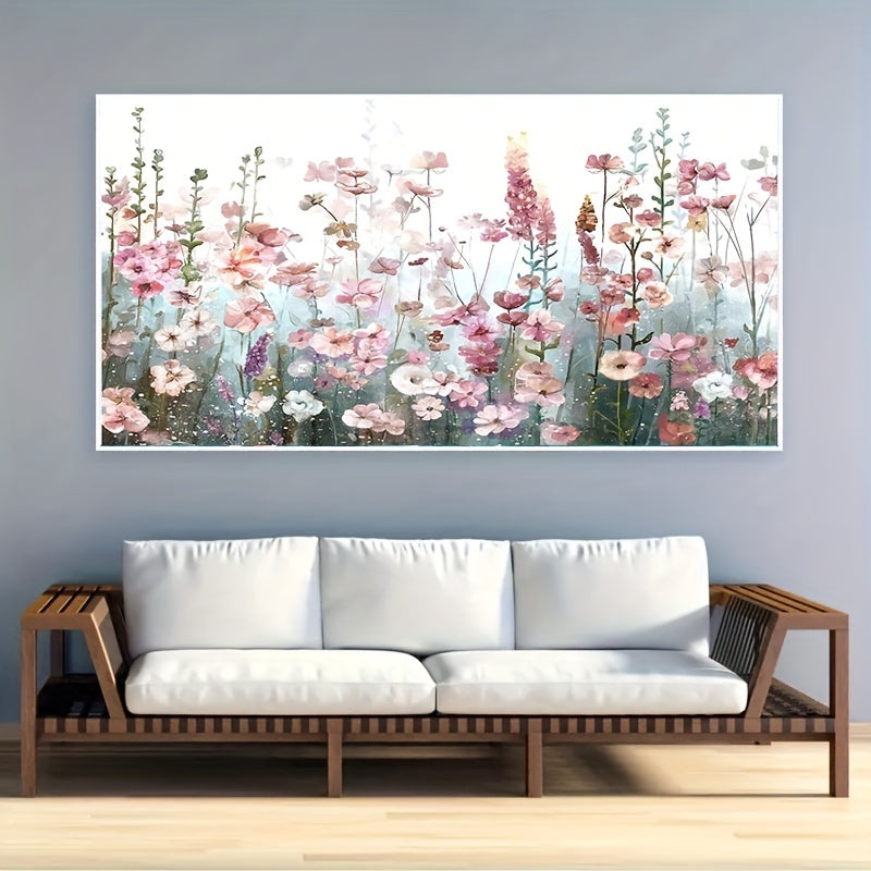 Adult Flower Paint By Numbers Pink 15 7x23 6 Inches DIY Kit