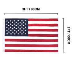 American Flag Outdoor Heavy Duty US Flag With Embroidered Stars