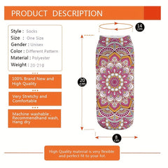Floral Print Crew Short Socks Women's Stockings