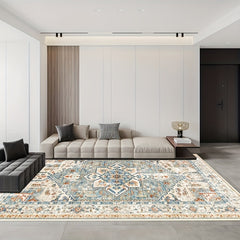Large Boho Area Rug Vintage Persian Carpet Anti-slip Base Living Room Bedroom