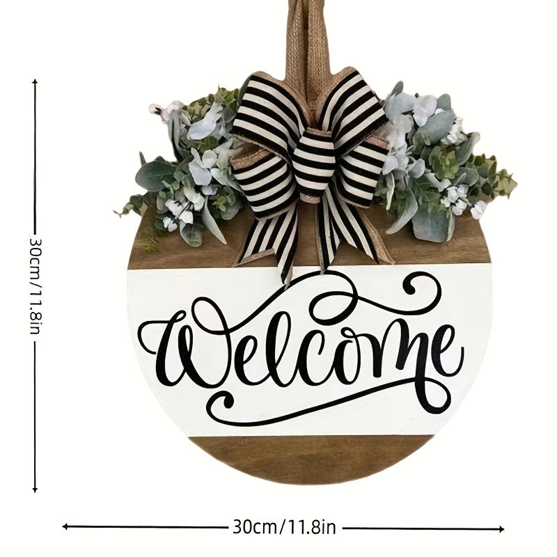 Welcome Door Wreath Front Door Sign Front Door Decoration Housewarming Gift
