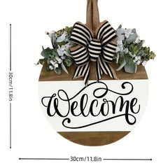 Welcome Door Wreath Front Door Sign Front Door Decoration Housewarming Gift