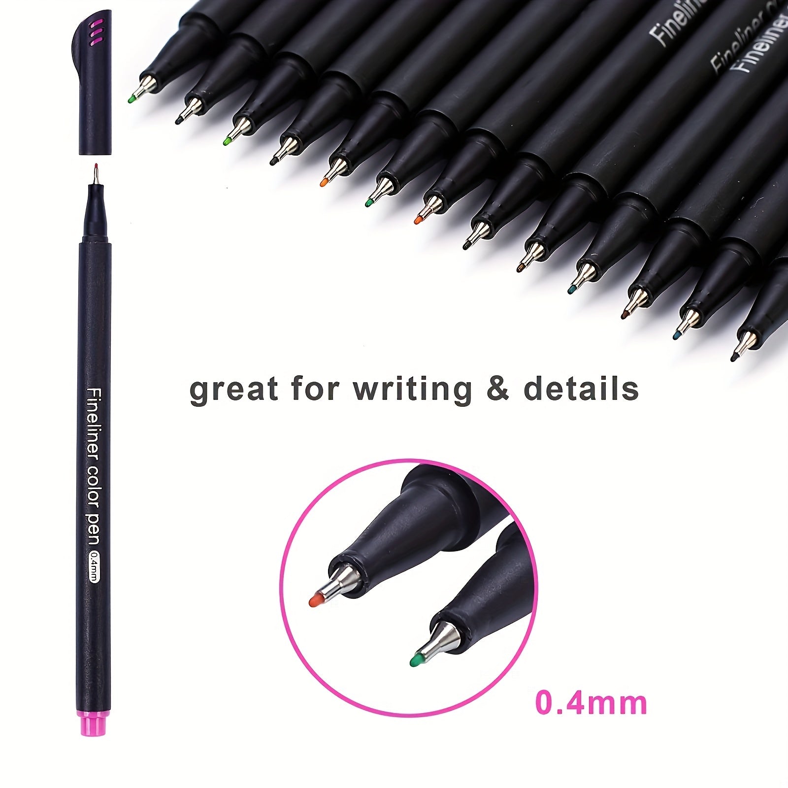 60 Vibrant Colors Journal Pens Fine Tip for Note Taking Art Projects