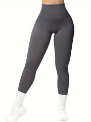 Seamless High Waist Rib Knit Yoga Pants