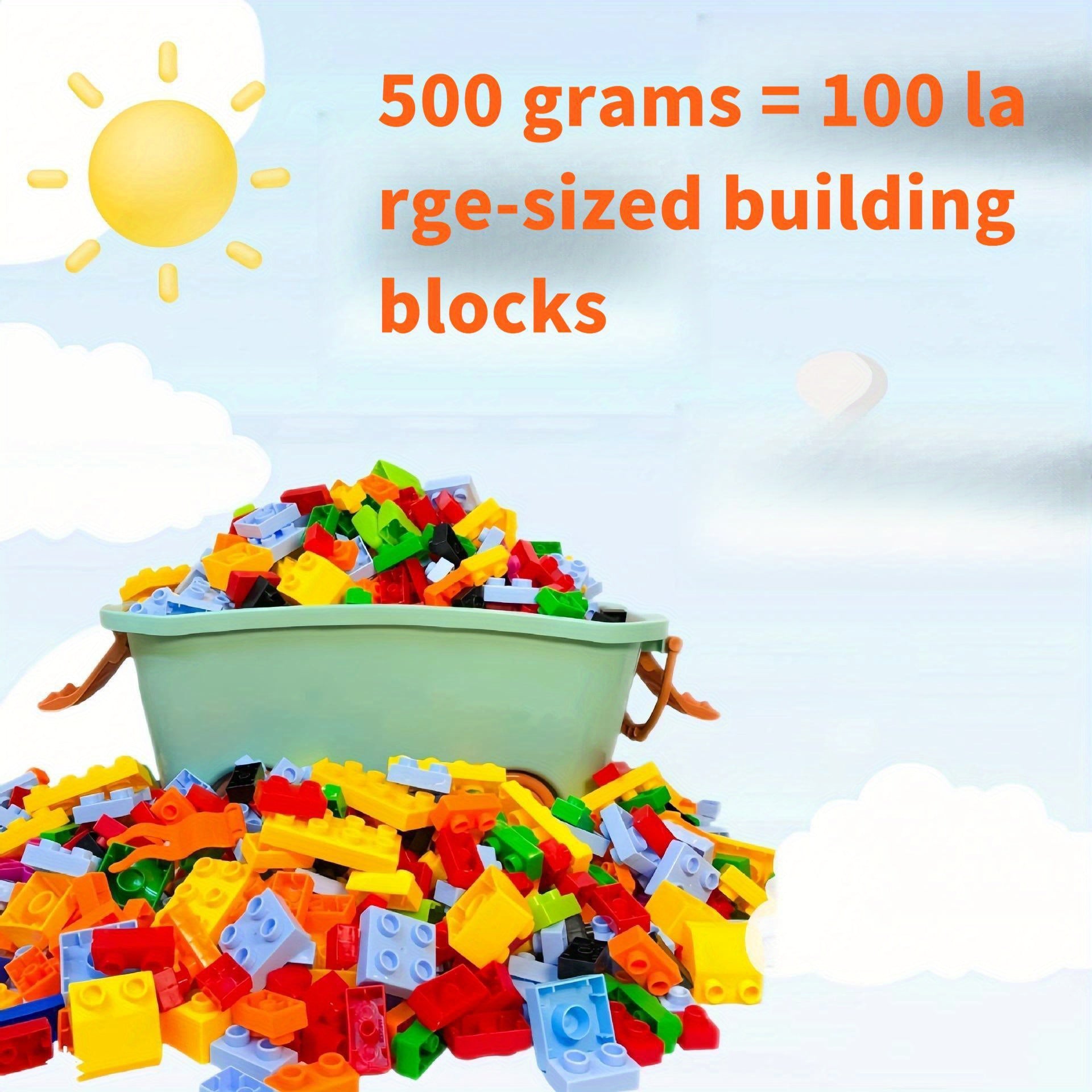 0.5 lb Large Particle Bulk Building Blocks DIY Toys